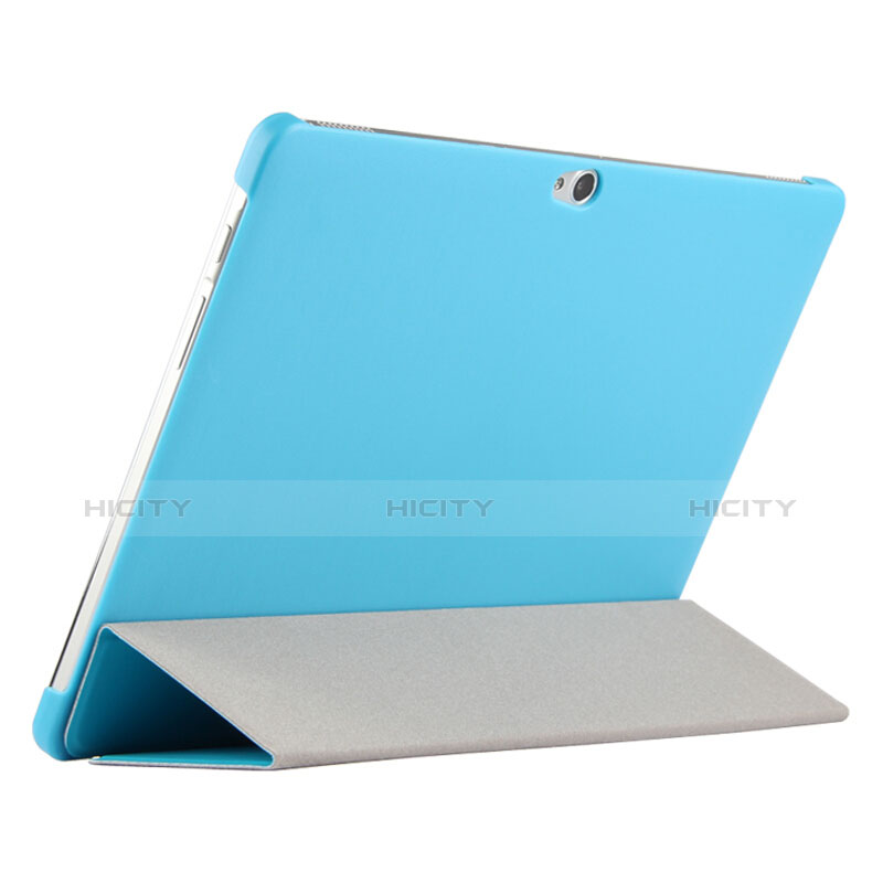 Housse Clapet Portefeuille Livre Cuir L02 pour Huawei MediaPad M2 10.0 M2-A01 M2-A01W M2-A01L Bleu Ciel Plus