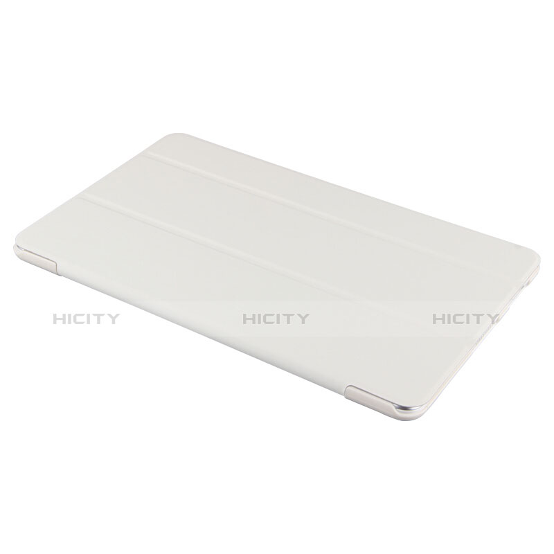 Housse Clapet Portefeuille Livre Cuir L02 pour Huawei MediaPad M2 10.1 FDR-A03L FDR-A01W Blanc Plus