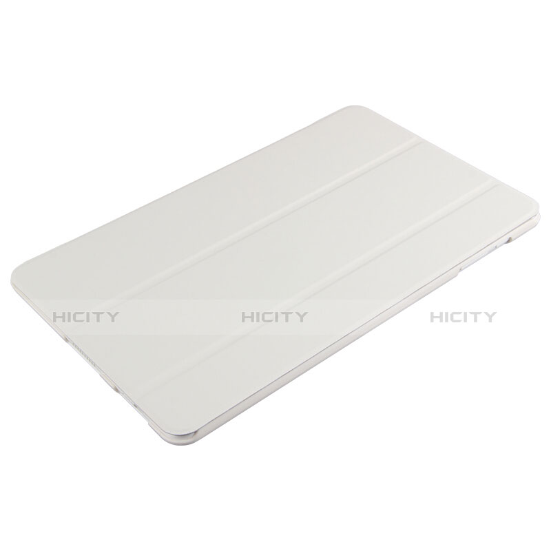 Housse Clapet Portefeuille Livre Cuir L02 pour Huawei MediaPad M2 10.1 FDR-A03L FDR-A01W Blanc Plus