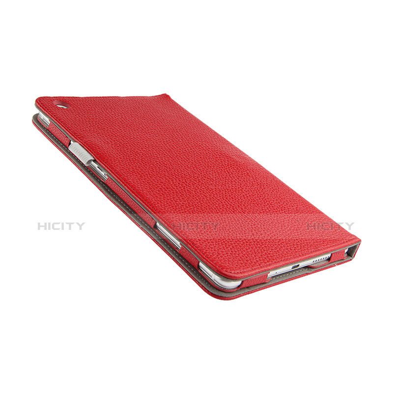 Housse Clapet Portefeuille Livre Cuir L02 pour Huawei MediaPad M3 Lite 8.0 CPN-W09 CPN-AL00 Rouge Plus