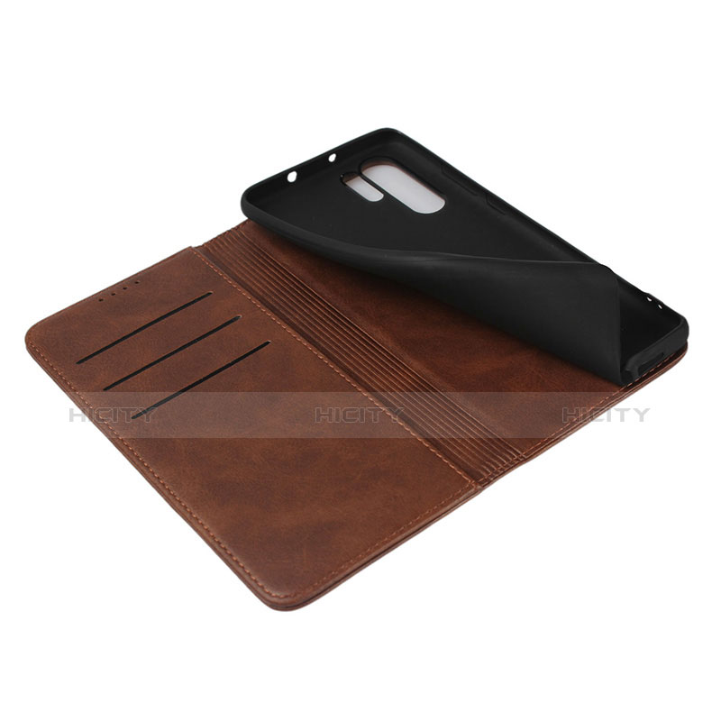 Housse Clapet Portefeuille Livre Cuir L02 pour Huawei P30 Pro Marron Plus