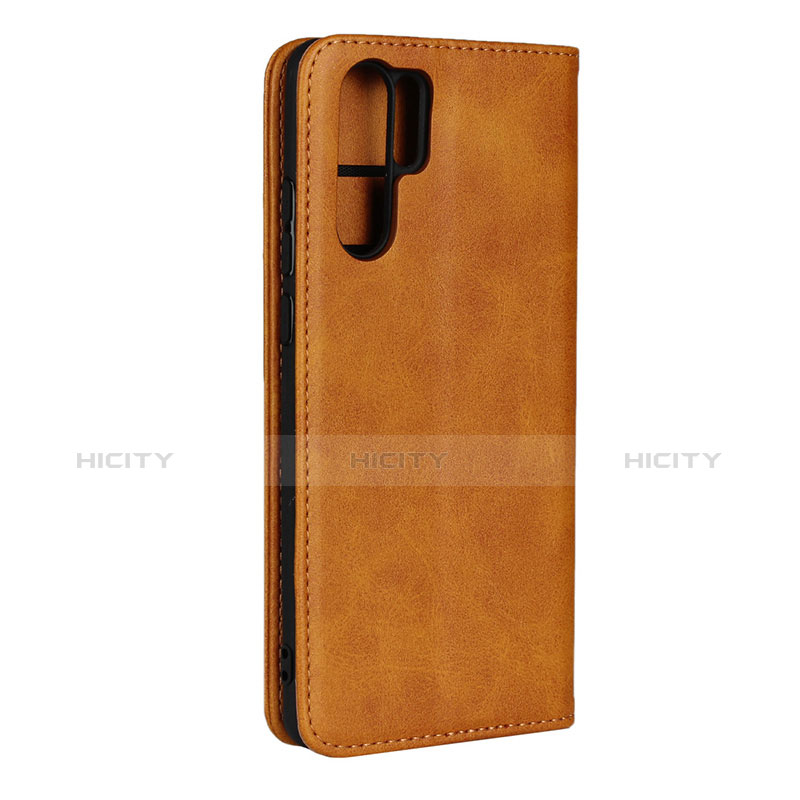 Housse Clapet Portefeuille Livre Cuir L02 pour Huawei P30 Pro New Edition Orange Plus