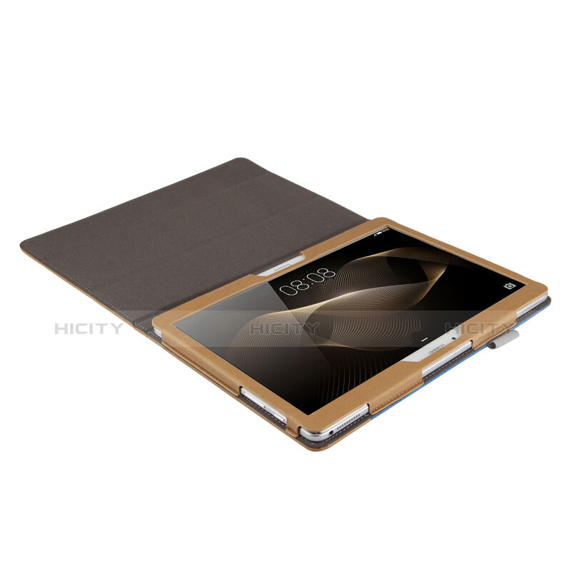 Housse Clapet Portefeuille Livre Cuir L03 pour Huawei MediaPad M2 10.0 M2-A01 M2-A01W M2-A01L Bleu Plus