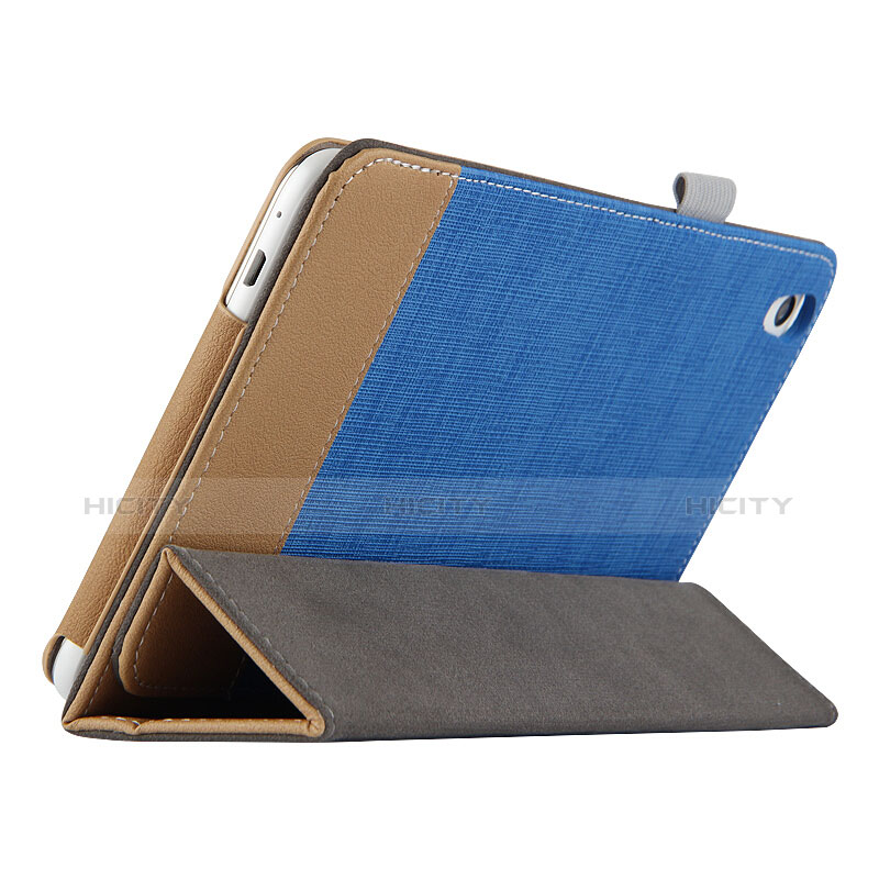 Housse Clapet Portefeuille Livre Cuir L05 pour Huawei Honor Pad 2 Bleu Plus