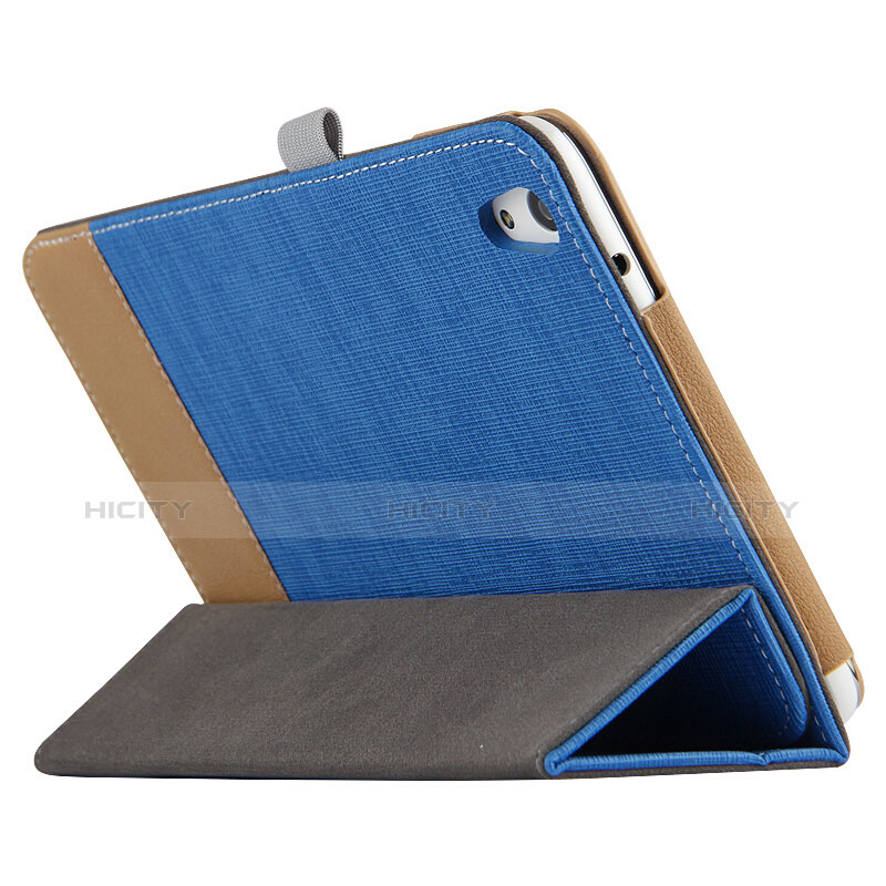 Housse Clapet Portefeuille Livre Cuir L05 pour Huawei Honor Pad 2 Bleu Plus