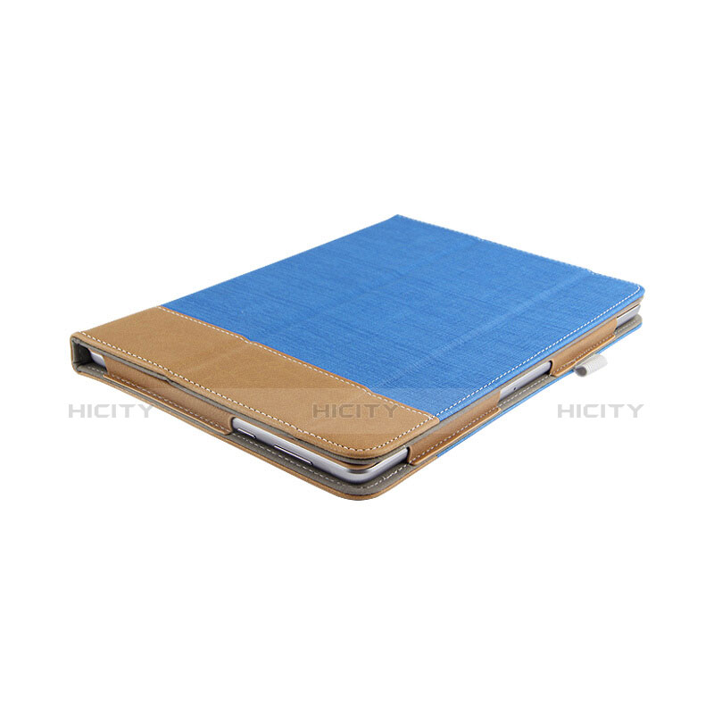 Housse Clapet Portefeuille Livre Cuir L06 pour Huawei MediaPad T3 10 AGS-L09 AGS-W09 Bleu Plus