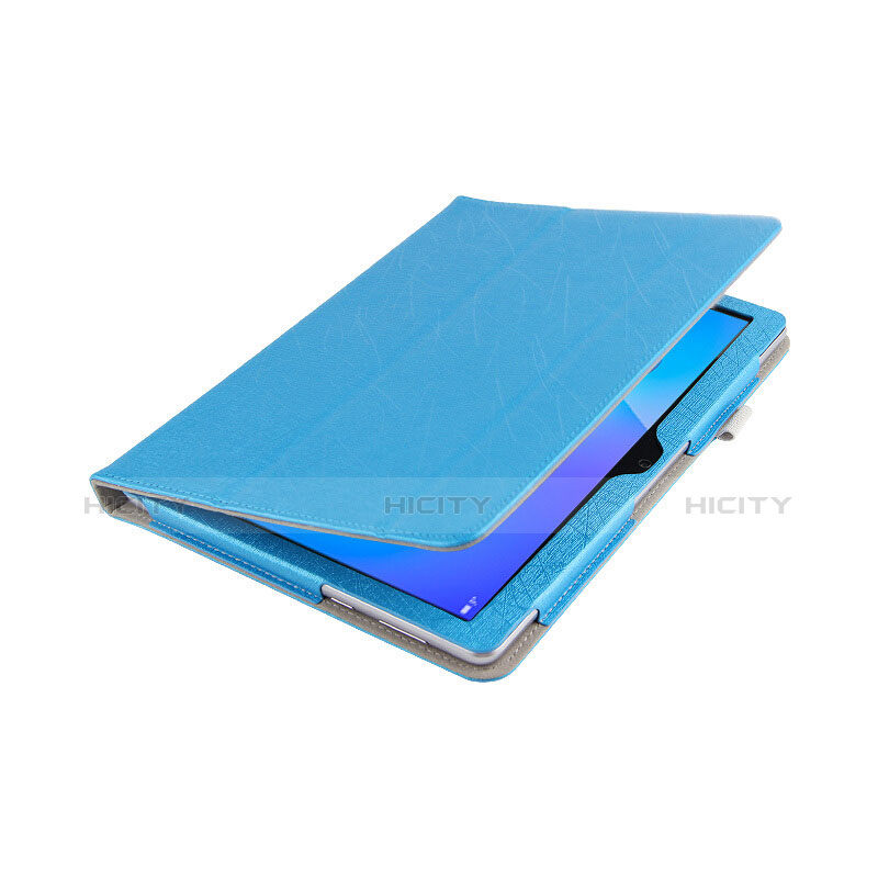 Housse Clapet Portefeuille Livre Cuir L07 pour Huawei MediaPad T3 10 AGS-L09 AGS-W09 Bleu Ciel Plus