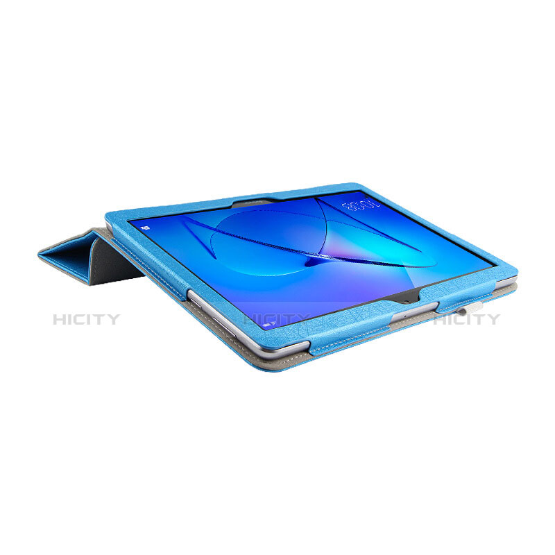 Housse Clapet Portefeuille Livre Cuir L07 pour Huawei MediaPad T3 10 AGS-L09 AGS-W09 Bleu Ciel Plus