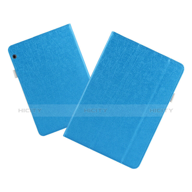 Housse Clapet Portefeuille Livre Cuir L07 pour Huawei MediaPad T3 10 AGS-L09 AGS-W09 Bleu Ciel Plus