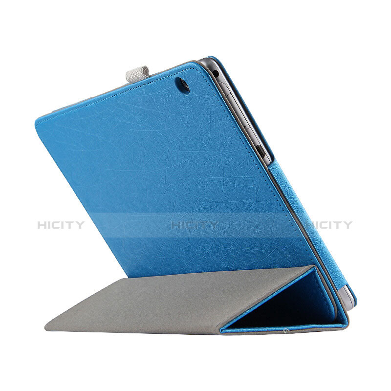 Housse Clapet Portefeuille Livre Cuir L07 pour Huawei MediaPad T3 10 AGS-L09 AGS-W09 Bleu Ciel Plus