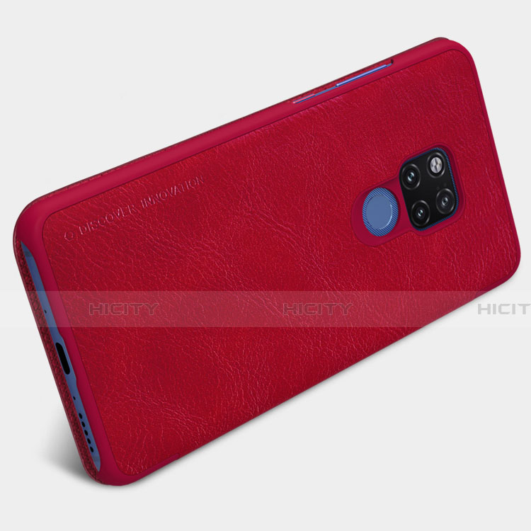 Housse Clapet Portefeuille Livre Cuir pour Huawei Mate 20 X 5G Rouge Plus