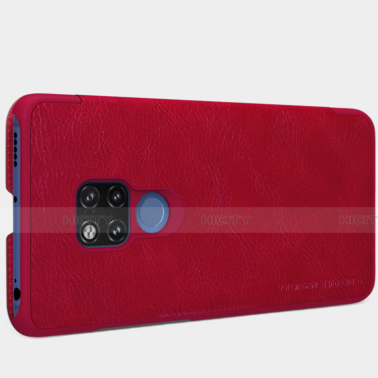 Housse Clapet Portefeuille Livre Cuir pour Huawei Mate 20 X 5G Rouge Plus