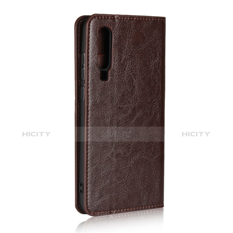 Housse Clapet Portefeuille Livre Cuir pour Huawei P30 Marron Plus