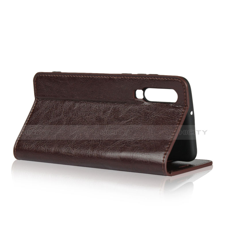 Housse Clapet Portefeuille Livre Cuir pour Huawei P30 Marron Plus