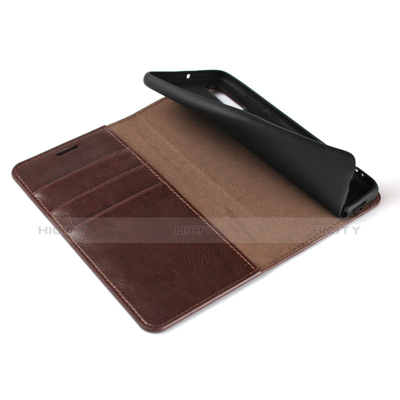 Housse Clapet Portefeuille Livre Cuir pour Huawei P30 Marron Plus