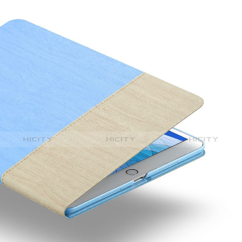 Housse Clapet Portefeuille Livre Tissu pour Apple iPad Air 3 Bleu Ciel Plus