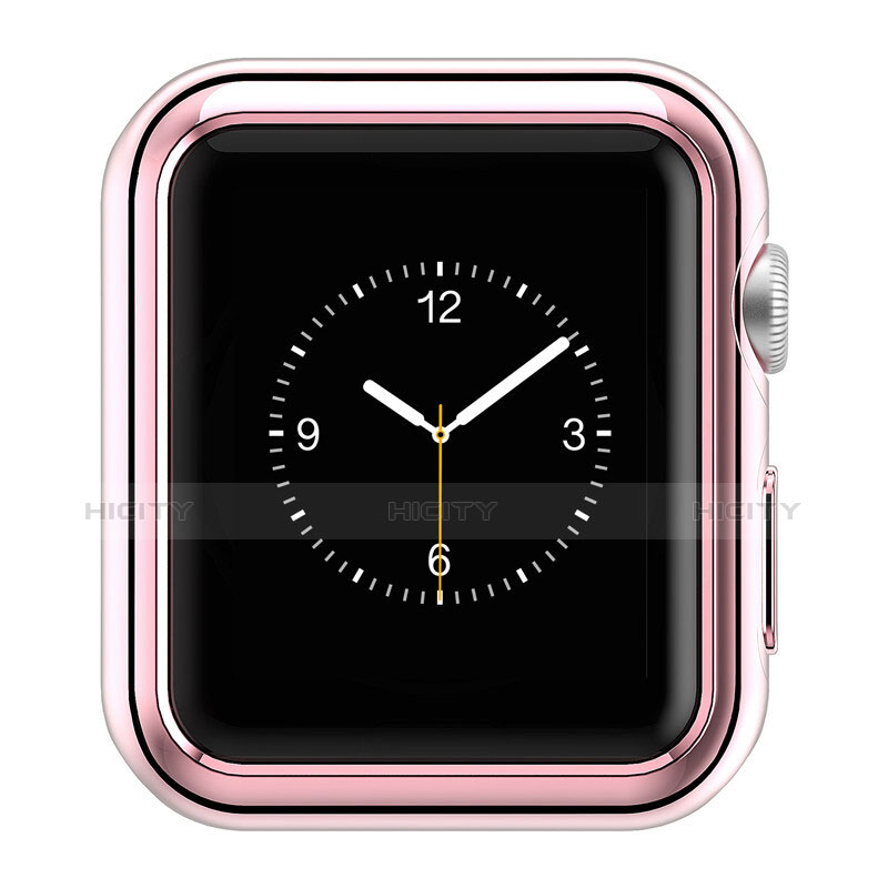 Housse Contour Luxe Aluminum Metal A01 pour Apple iWatch 2 42mm Rose Plus