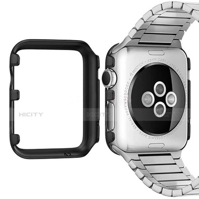 Housse Contour Luxe Aluminum Metal C01 pour Apple iWatch 2 42mm Noir Plus