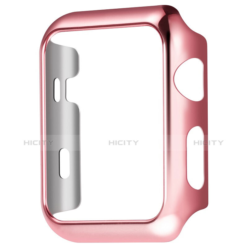 Housse Contour Luxe Aluminum Metal C03 pour Apple iWatch 3 42mm Rose Plus