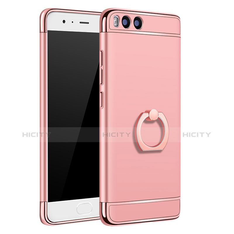 Housse Contour Luxe Metal et Plastique avec Support Bague Anneau pour Xiaomi Mi 6 Or Rose Plus