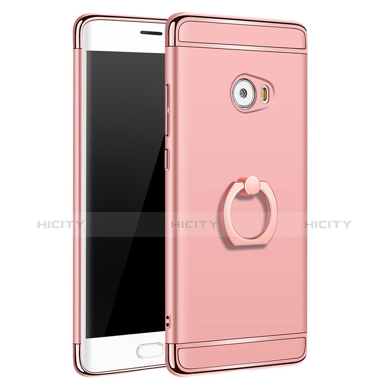 Housse Contour Luxe Metal et Plastique avec Support Bague Anneau pour Xiaomi Mi Note 2 Special Edition Or Rose Plus