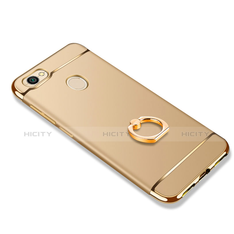 Housse Contour Luxe Metal et Plastique avec Support Bague Anneau pour Xiaomi Redmi Note 5A High Edition Or Plus