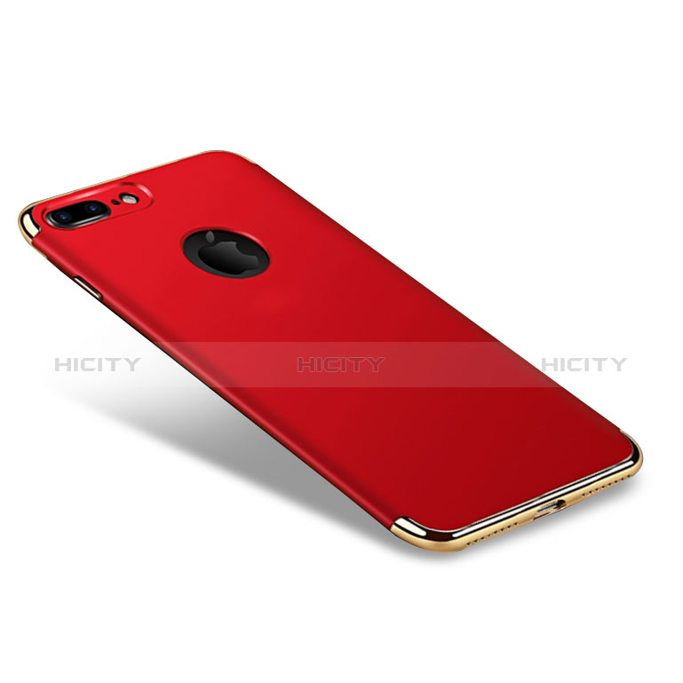 Housse Contour Luxe Metal et Plastique F05 pour Apple iPhone 8 Plus Rouge Plus