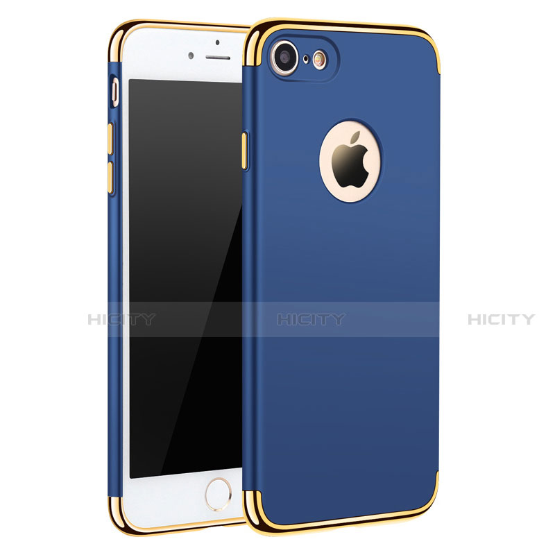 Housse Contour Luxe Metal et Plastique M01 pour Apple iPhone SE (2020) Bleu Plus