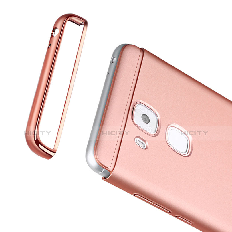 Housse Contour Luxe Metal et Plastique M01 pour Huawei Nova Plus Or Rose Plus