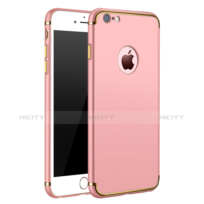 Housse Contour Luxe Metal et Plastique M02 pour Apple iPhone 6S Or Rose Plus