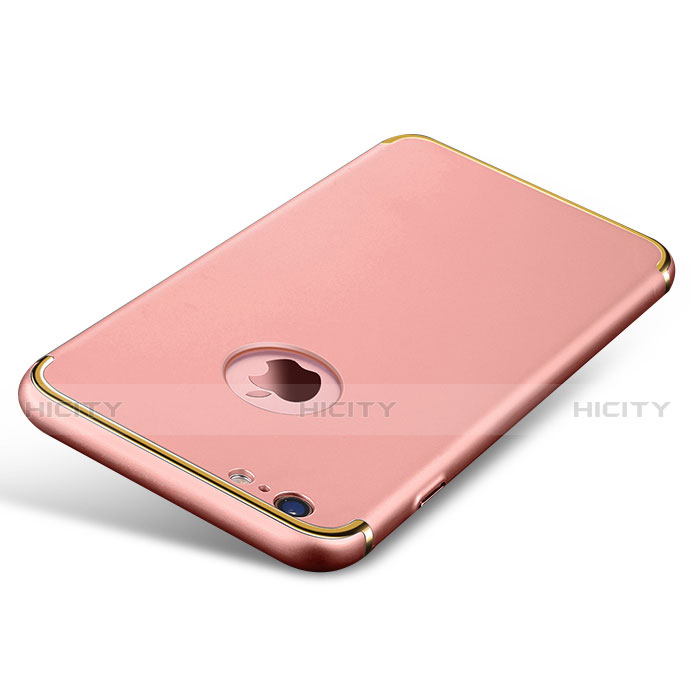 Housse Contour Luxe Metal et Plastique M02 pour Apple iPhone 6S Or Rose Plus