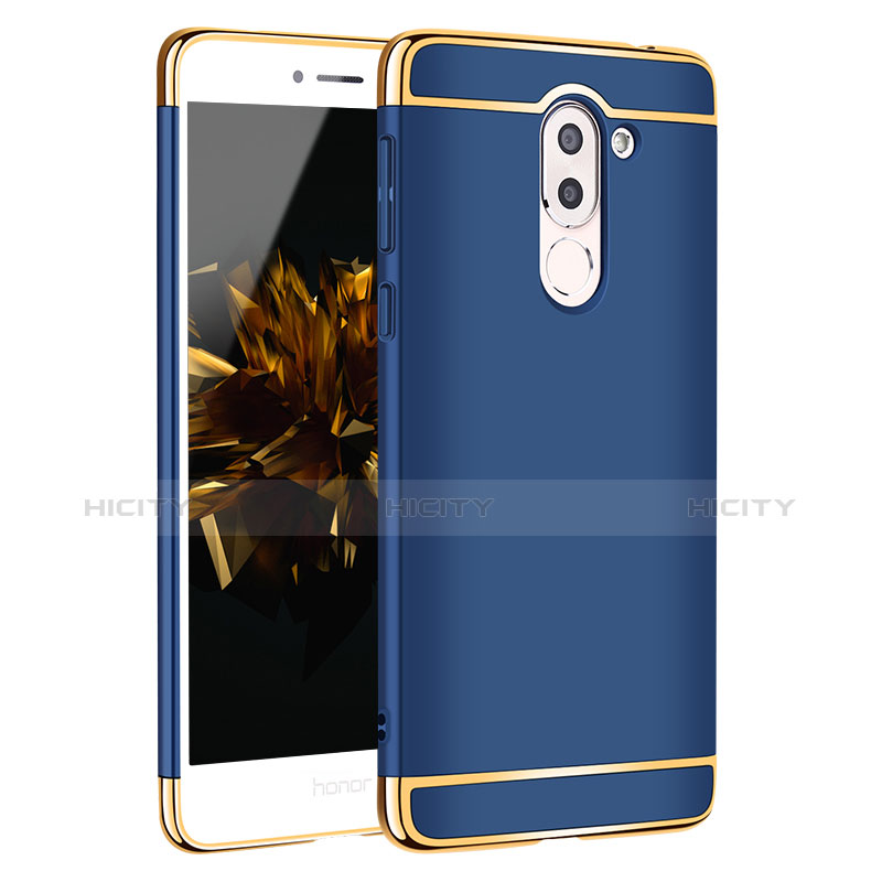 Housse Contour Luxe Metal et Plastique M02 pour Huawei Honor 6X Bleu Plus