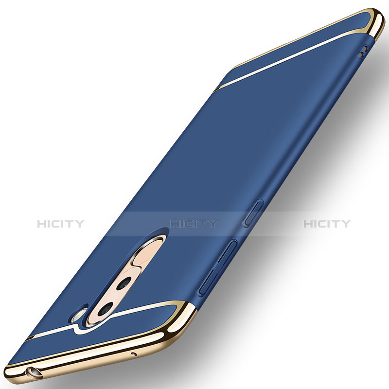 Housse Contour Luxe Metal et Plastique M02 pour Huawei Honor 6X Bleu Plus