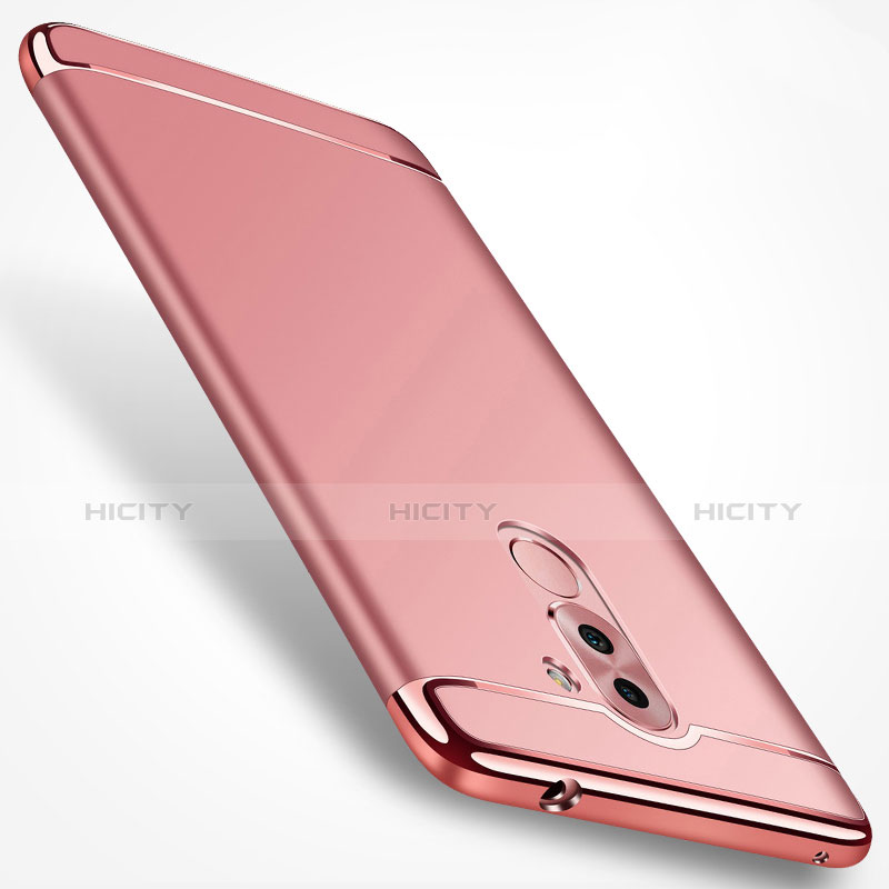 Housse Contour Luxe Metal et Plastique M02 pour Huawei Honor 6X Or Rose Plus