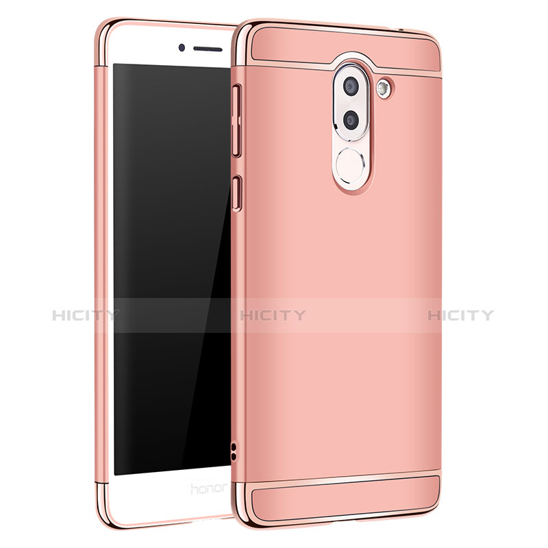 Housse Contour Luxe Metal et Plastique M02 pour Huawei Honor 6X Or Rose Plus