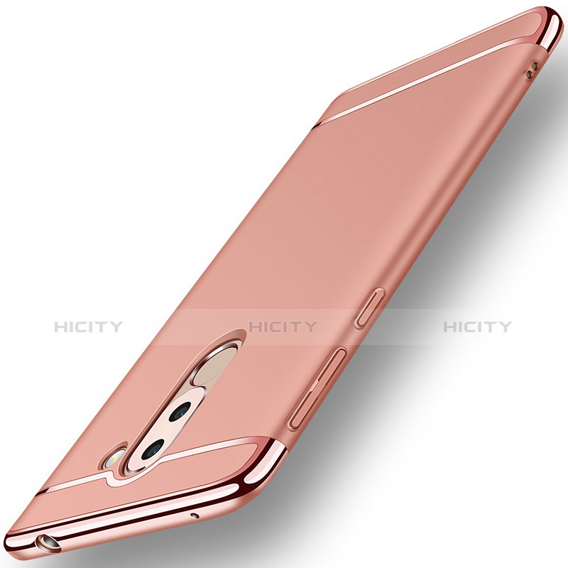 Housse Contour Luxe Metal et Plastique M02 pour Huawei Mate 9 Lite Or Rose Plus