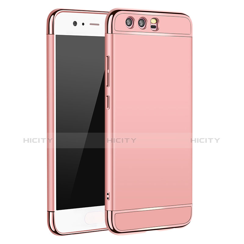 Housse Contour Luxe Metal et Plastique M02 pour Huawei P10 Or Rose Plus