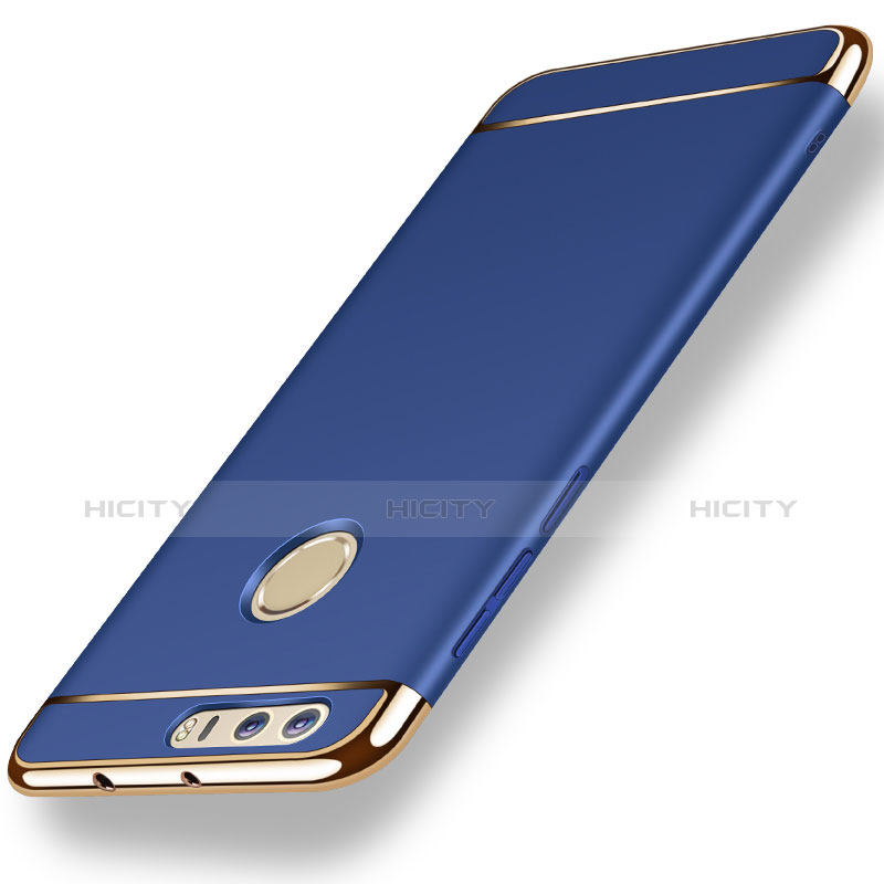 Housse Contour Luxe Metal et Plastique pour Huawei Honor 8 Bleu Plus