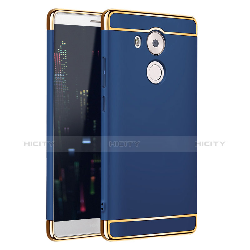 Housse Contour Luxe Metal et Plastique pour Huawei Mate 8 Bleu Plus