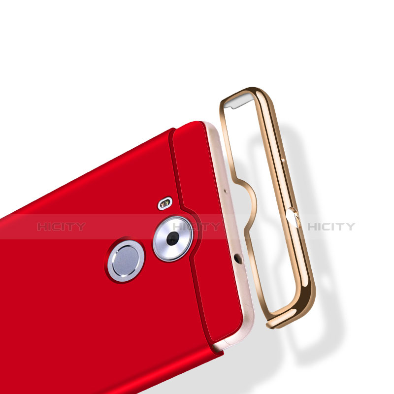 Housse Contour Luxe Metal et Plastique pour Huawei Mate 8 Rouge Plus