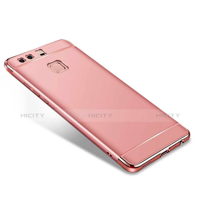 Housse Contour Luxe Metal et Plastique pour Huawei P9 Or Rose Plus