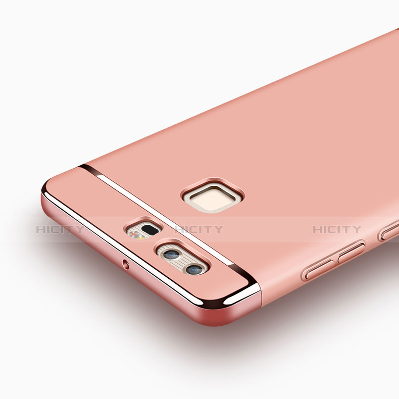 Housse Contour Luxe Metal et Plastique pour Huawei P9 Or Rose Plus