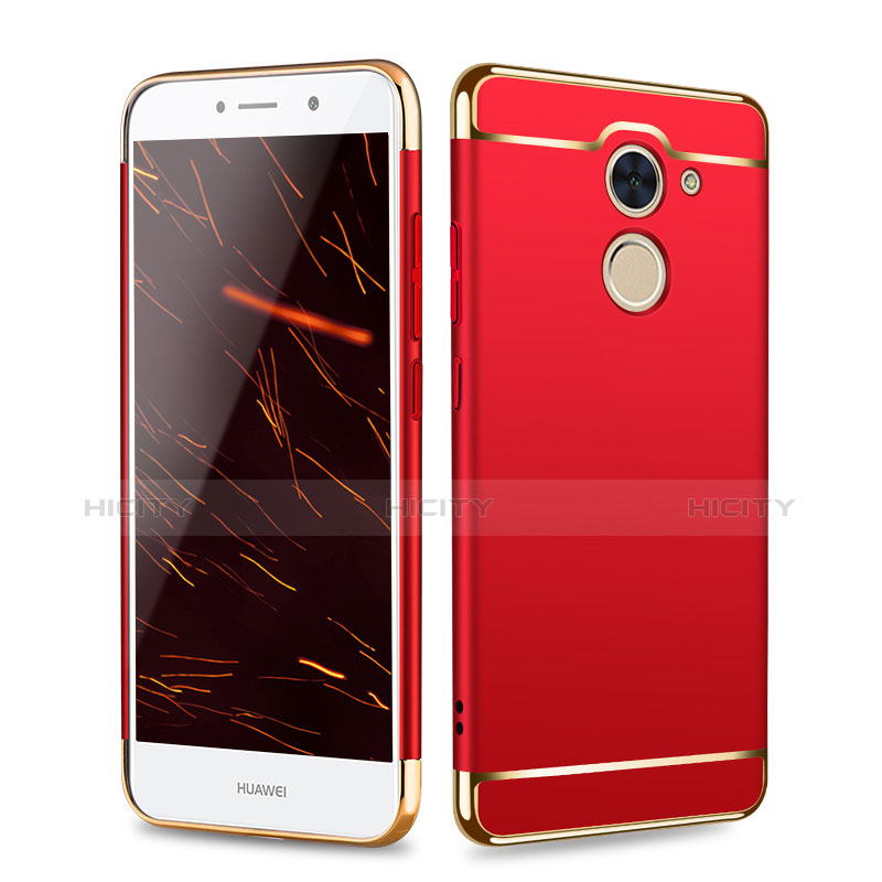 Housse Contour Luxe Metal et Plastique pour Huawei Y7 Prime Rouge Plus