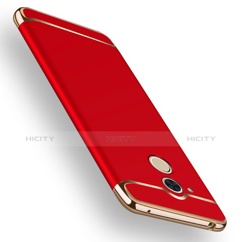 Housse Contour Luxe Metal et Plastique pour Huawei Y7 Prime Rouge Plus