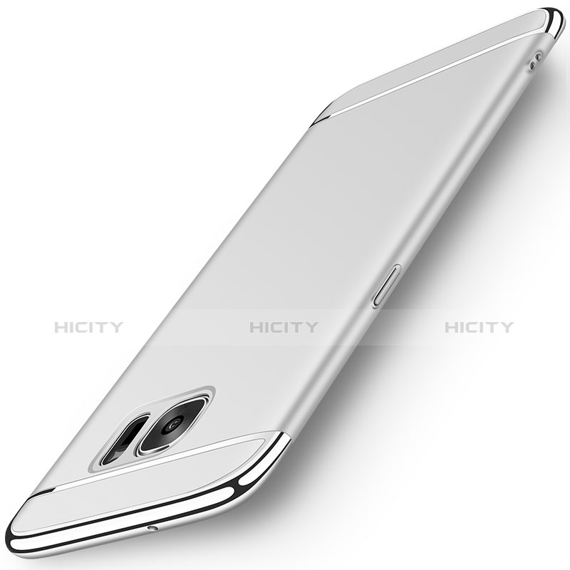 Housse Contour Luxe Metal et Plastique pour Samsung Galaxy S7 Edge G935F Argent Plus
