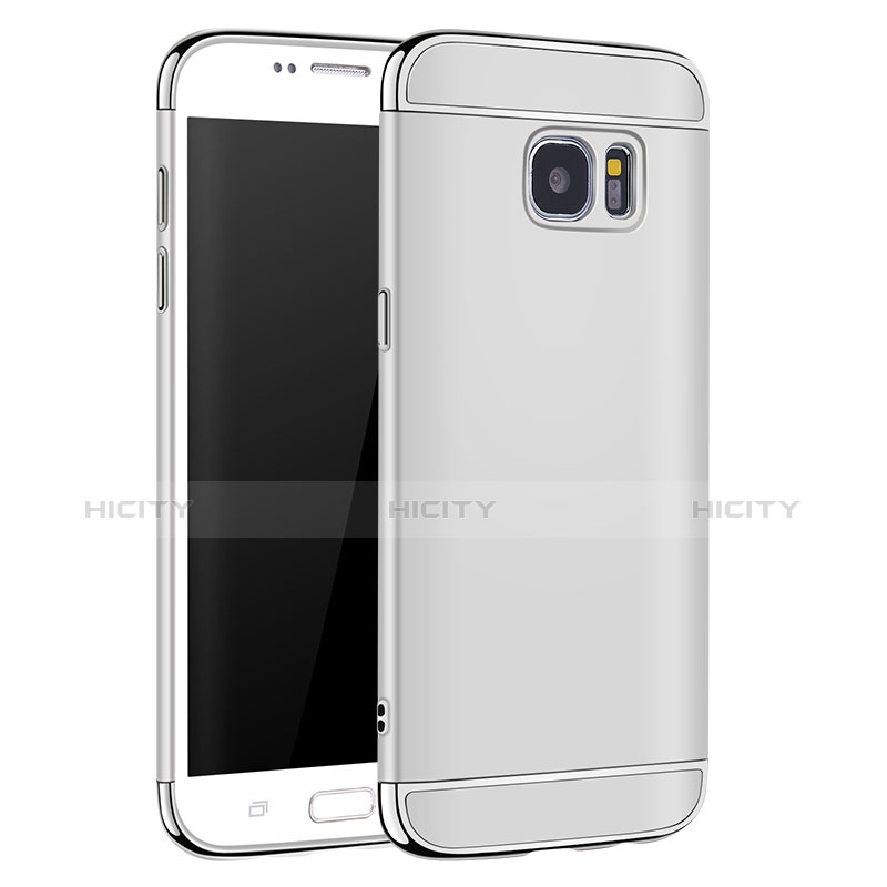 Housse Contour Luxe Metal et Plastique pour Samsung Galaxy S7 Edge G935F Argent Plus