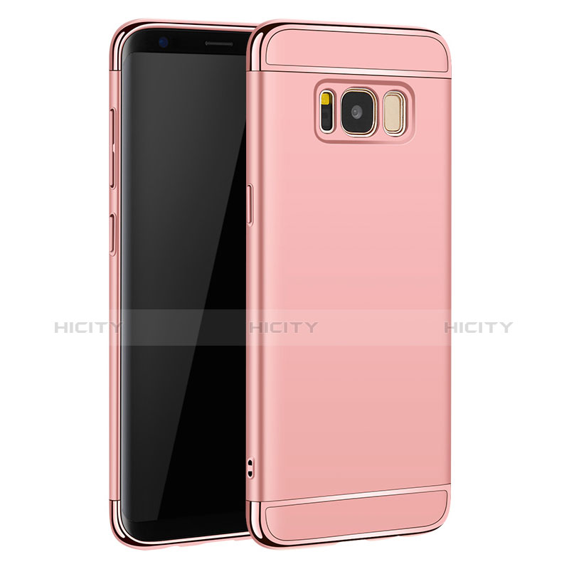 Housse Contour Luxe Metal et Plastique pour Samsung Galaxy S8 Or Rose Plus