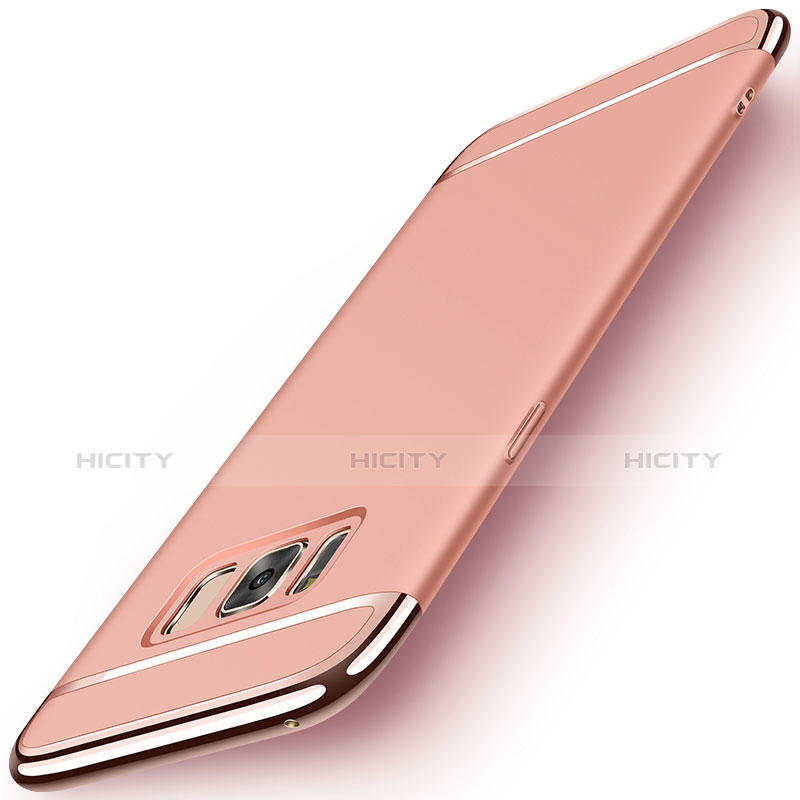 Housse Contour Luxe Metal et Plastique pour Samsung Galaxy S8 Or Rose Plus