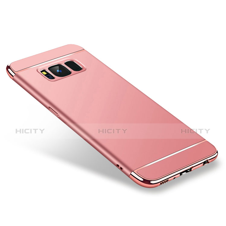 Housse Contour Luxe Metal et Plastique pour Samsung Galaxy S8 Plus Or Rose Plus