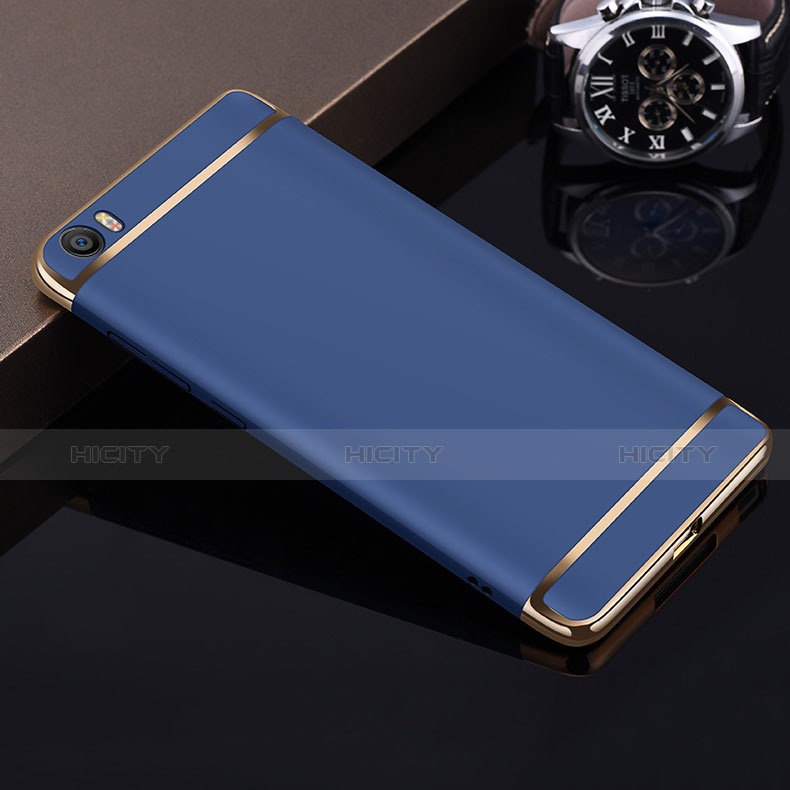 Housse Contour Luxe Metal et Plastique pour Xiaomi Mi 5 Bleu Plus